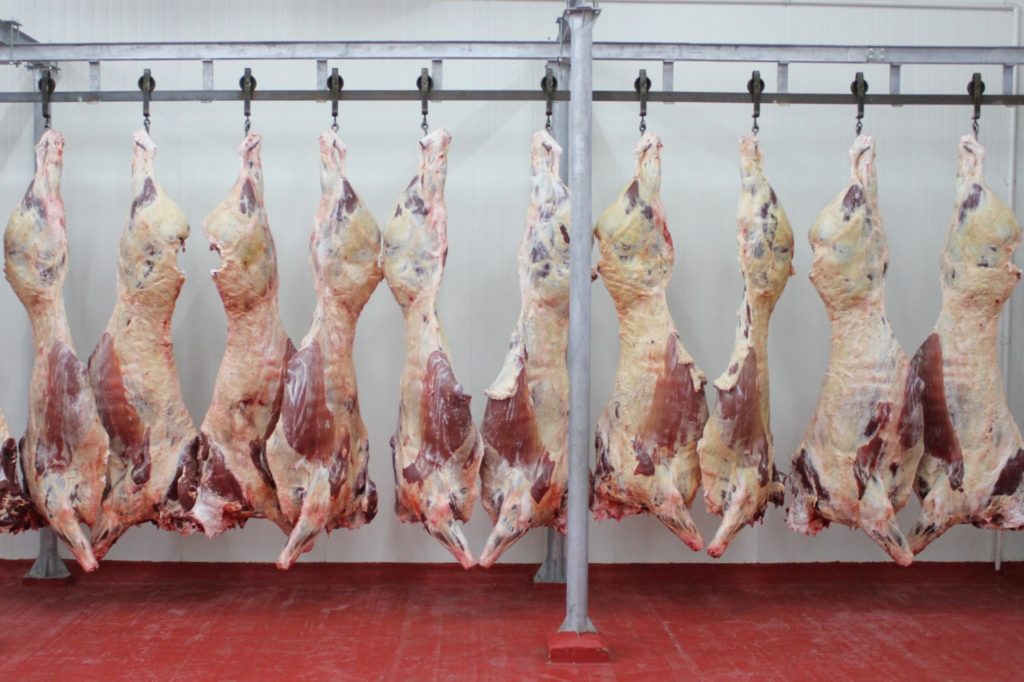 Carnes expuestas en el frigorifico