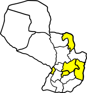 Mapa marcado del paraguay